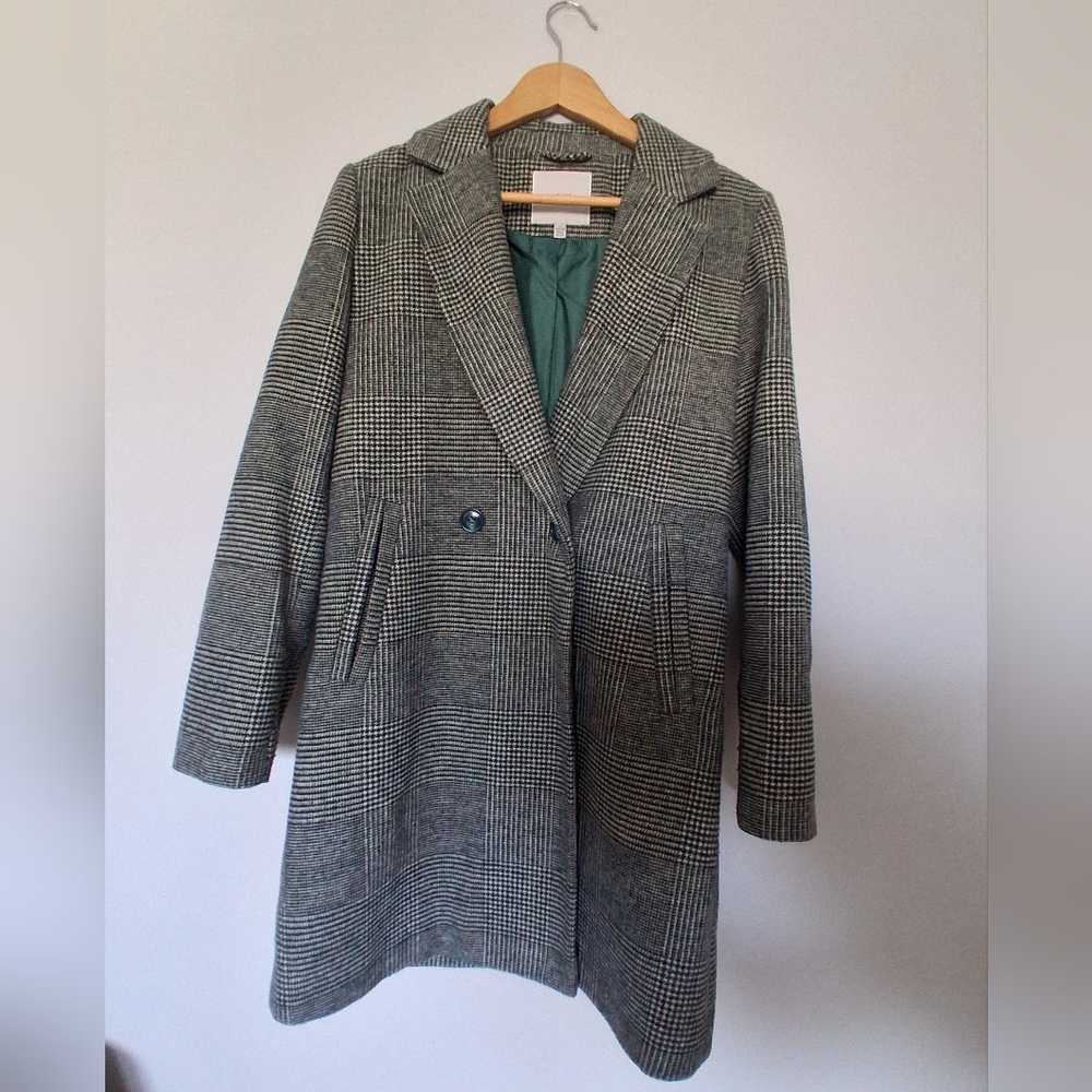 ICHI Women's Houndstooth Jacket - Black and White - Picture 2 of 3